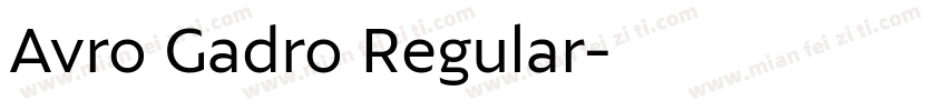 Avro Gadro Regular字体转换